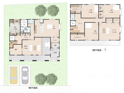 事務所併用住宅。自営業のご家族向け。