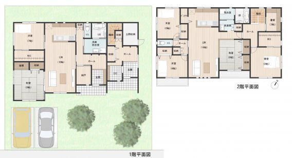 二世帯住宅。分離型なのでそれぞれの生活を気にする必要がありません。