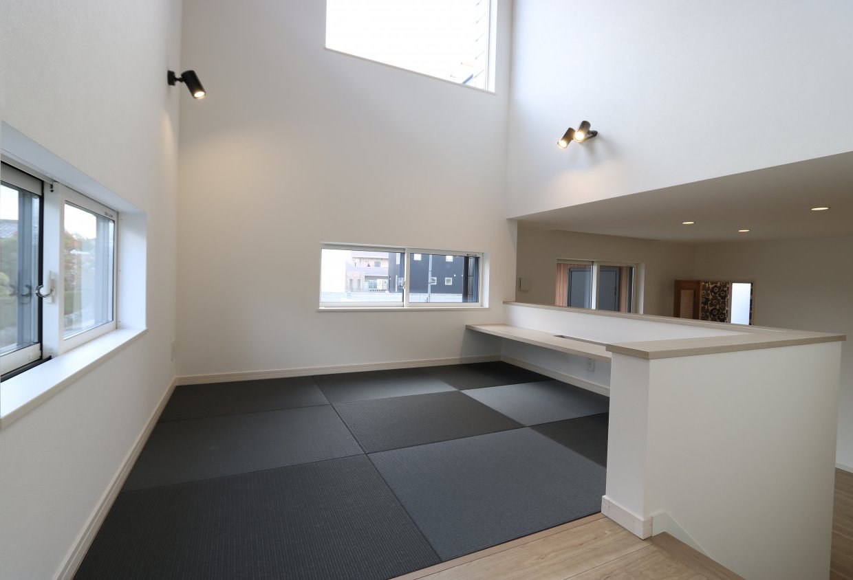 畳敷きで和テイストを加えたスキップフロア