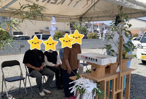【地鎮祭・上棟】6/4（日）北島町T様邸の地鎮祭を執り行いました