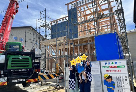 【地鎮祭・上棟】8/2（水）石井町M様邸の上棟を行いました