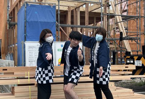 【地鎮祭・上棟】8/24（木）徳島市K様邸の上棟を行いました