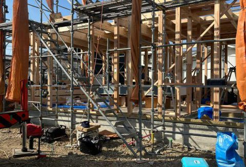 【地鎮祭・上棟】10/26(木)北島町W様邸の上棟を行いました