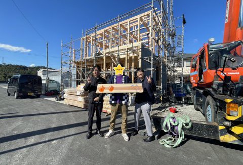 【地鎮祭・上棟】11/14(火)徳島市I様邸の上棟を行いました