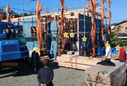 【地鎮祭・上棟】11/22(水)吉野川市I様邸の上棟を行いました