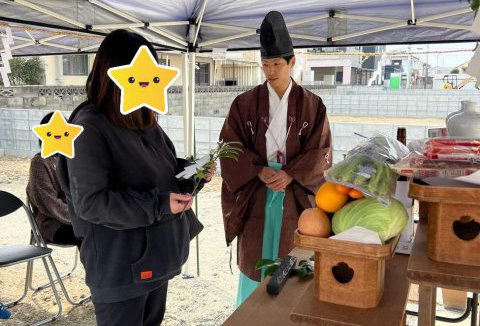 【地鎮祭・上棟】2/11(日)北島町K様邸の地鎮祭を執り行いました