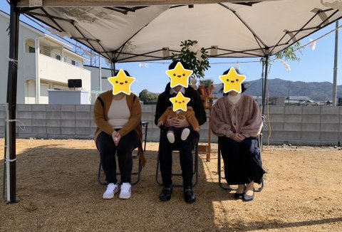 【地鎮祭・上棟】3/13(土)徳島市o様邸の地鎮祭を執り行いました