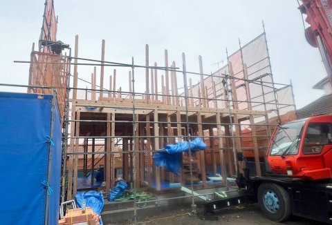 【地鎮祭・上棟】7/2(火)鳴門市A様邸の上棟式を行いました