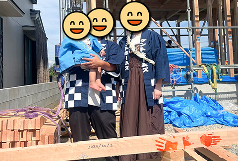 【地鎮祭・上棟】10/2(水)小松島市H様邸の上棟を行いました