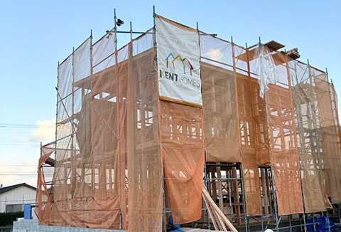 【地鎮祭・上棟】11/27(水)北島町K様邸の上棟を行いました