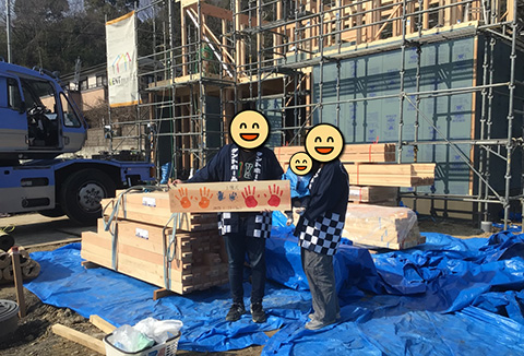 【地鎮祭・上棟】1/23(木)板野町N様邸の上棟を行いました