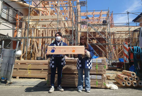 【地鎮祭・上棟】3/24(火)小松島市K様邸の上棟を行いました