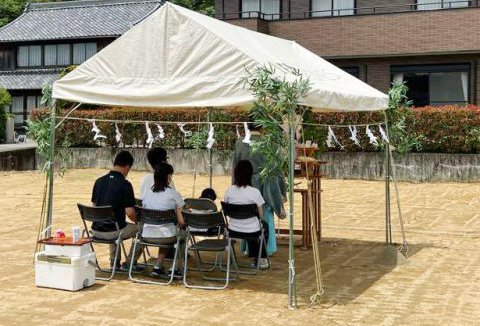 【地鎮祭・上棟】6/26（日）阿南市Y様邸が地鎮祭を執り行いました