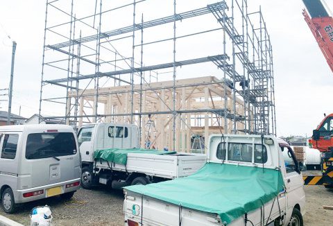 【地鎮祭・上棟】12/16（金）藍住町H様邸が上棟しました