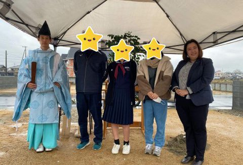 【地鎮祭・上棟】2/13（月）川内町S様邸の地鎮祭を執り行いました