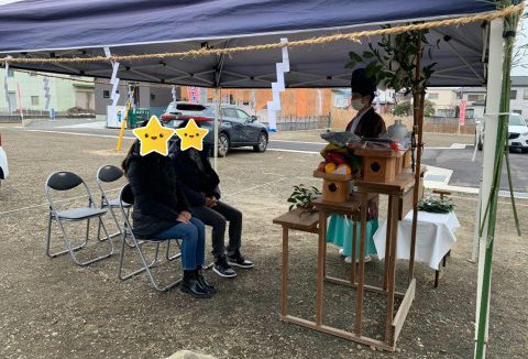 【地鎮祭・上棟】2/23（木）石井町K様邸の地鎮祭を執り行いました