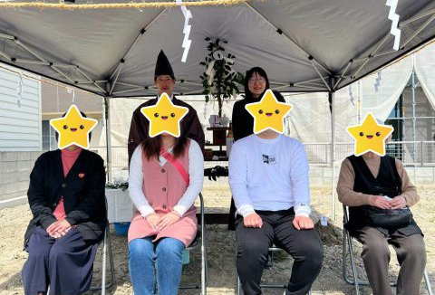 【地鎮祭・上棟】4/2（日）藍住町K様邸の地鎮祭を執り行いました