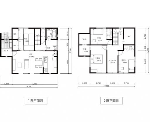 4LDK35坪(8×8+One2)