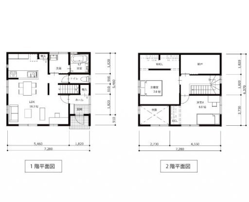 2LDK28坪(吹抜含む)(7×8)