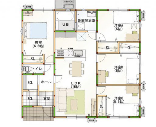 イエテラス　平屋27坪S-1