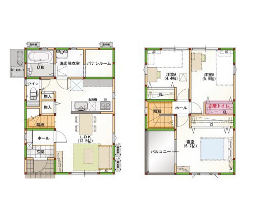 インナーバルコニータイプ 25坪S-1