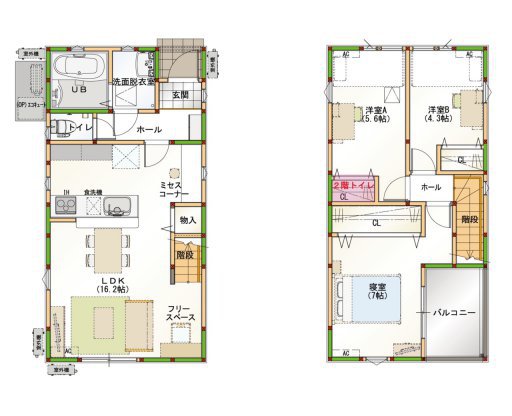 インナーバルコニータイプ 25坪N-2
