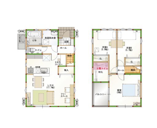 インナーバルコニータイプ 28坪N-1