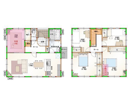 イエテラスD　北入り35坪