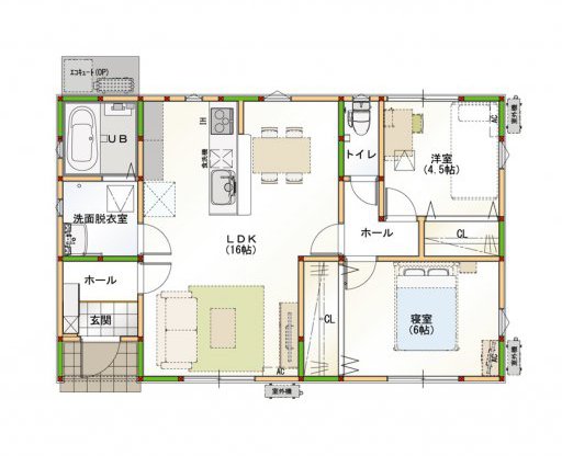 イエテラス　平屋18坪S-1