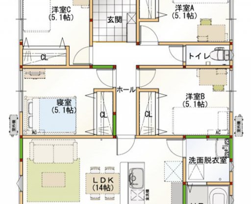 イエテラス　平屋24坪N-2