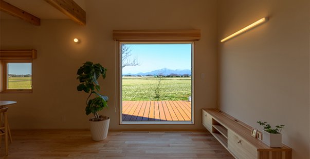 頸城の家｜米山を望む美しい田園風景に建つ上越の家｜木の家｜