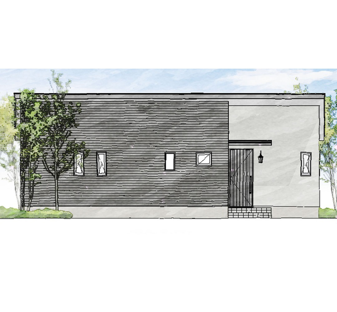 大きなシューズクロークで叶える機能的な平屋空間