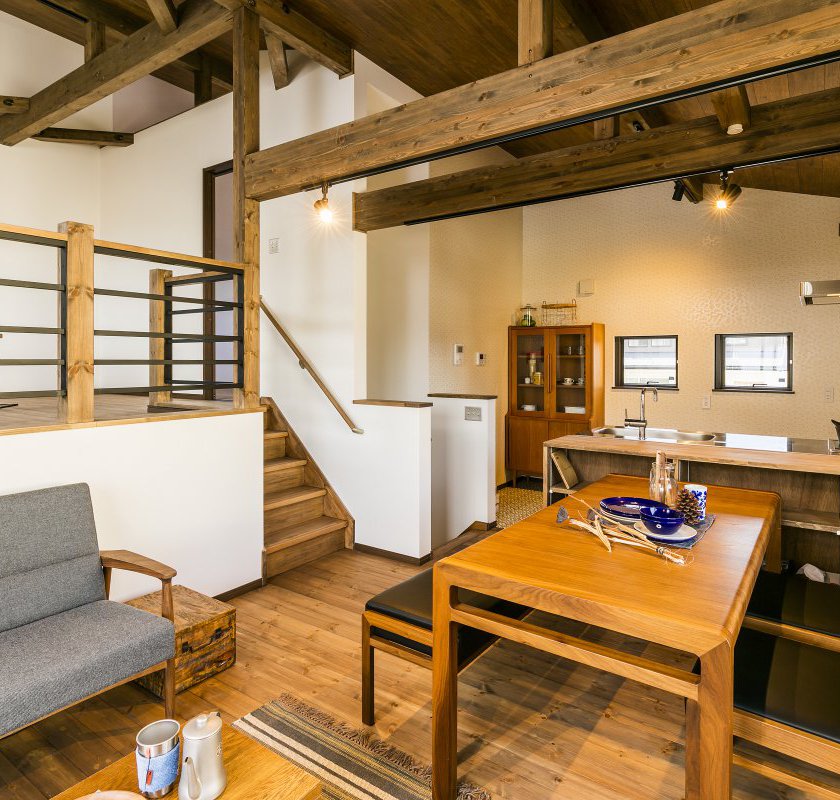 スキップフロアで開放感抜群！LDK