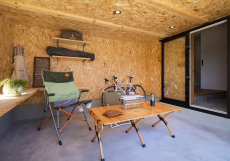 スカイバルコニーから桜島が望める　EarthParkモデルハウス　in吉野