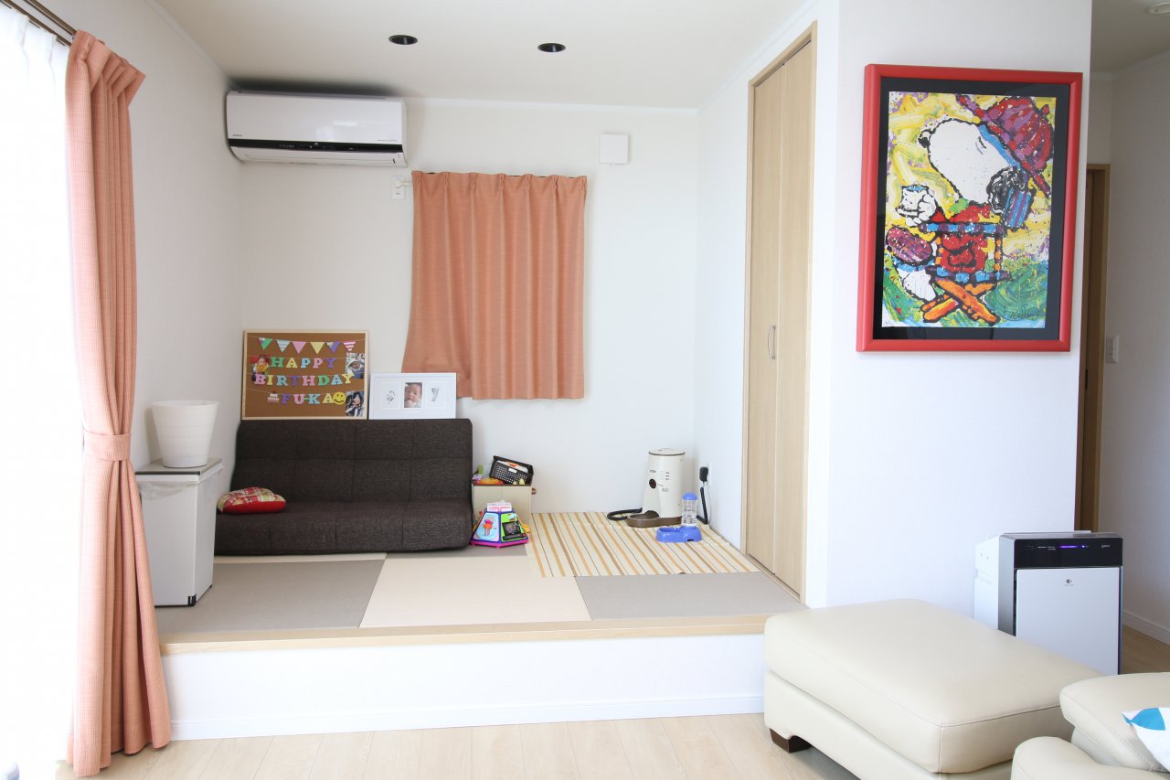 立体感を出しリビングにメリハリを生む小上がり和室