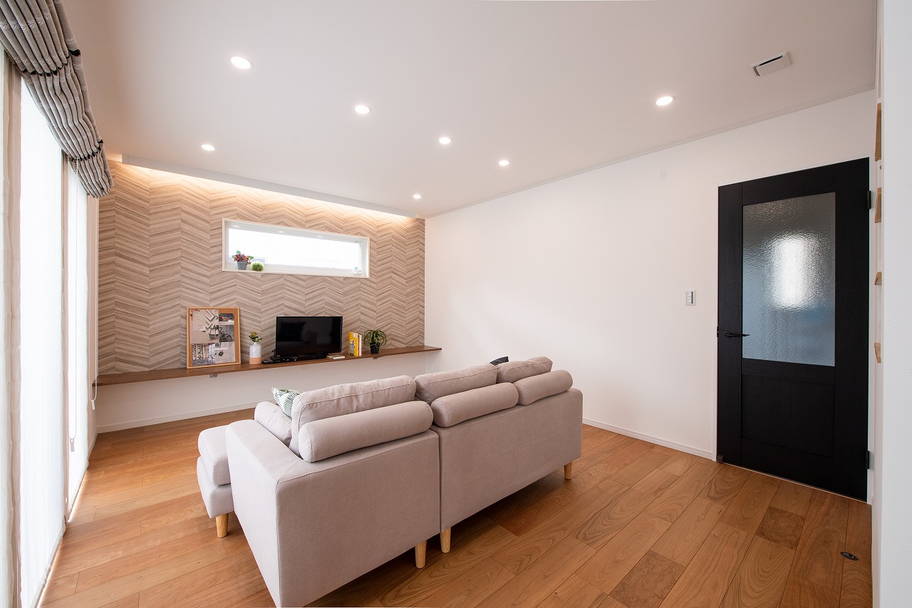 間接照明が映えるリビング