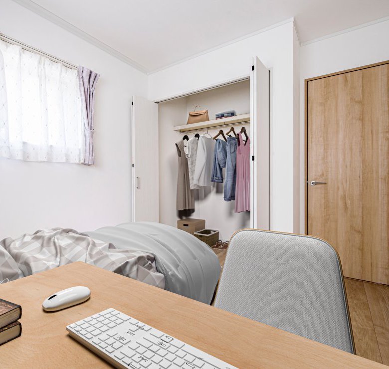 大きな収納を兼ね備えた部屋