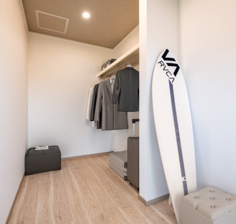 各部屋に広くて使いやすい収納スペースを設置