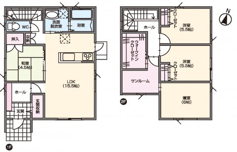 家族全員分の収納ができるウォークインクローゼットのある住まい