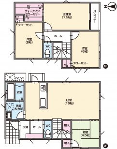 対面キッチンとリビング階段がある会話の弾む住まい