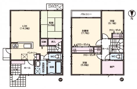 納戸のある大収納の住まい