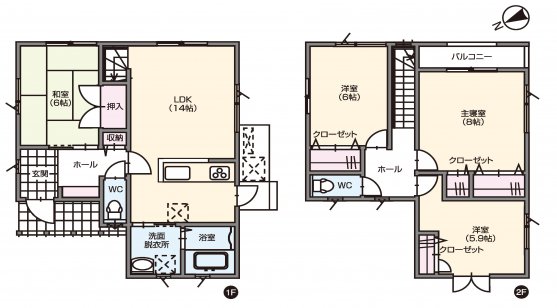 広々とした主寝室が特徴的な住まい