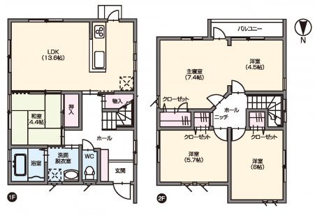 空間を上手く活用した和室のある住まい