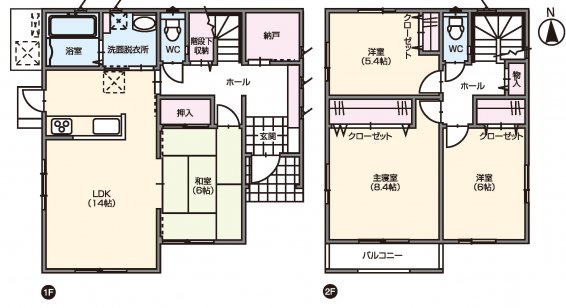 白を基調とした洋風な外観が目を引く住まい