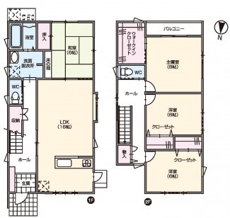 収納を多く配置した4人家族向けの住まい