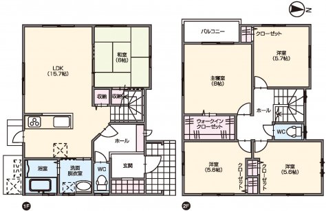 対面キッチンで家族の会話が増える住まい