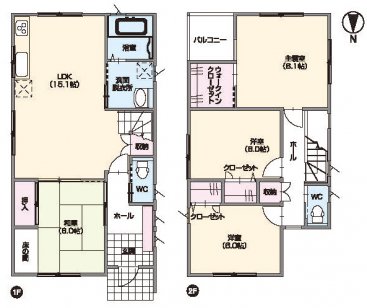 LDKと和室でお子様と遊べる4人家族向けの住まい