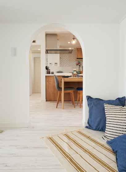 土間収納が便利な、マリンテイストの家