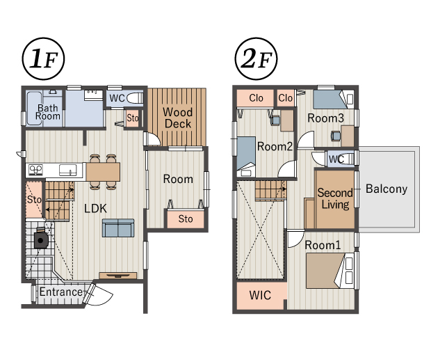 4LDK+セカンドリビングの間取り