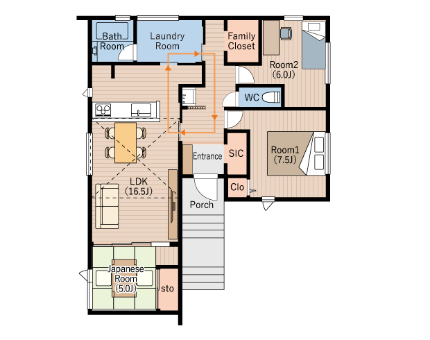コスパ・タイパにこだわった家事ラク時短動線の住まい